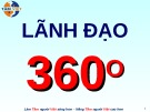 Bài giảng Lãnh đạo 360 độ: Kinh nghiệm và kiến thức chuẩn nhất