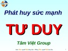 Bài giảng phát huy sức mạnh tư duy hiệu quả nhất