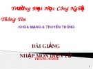 Bài giảng Chuyển đổi tương tự - số, số - tương tự: Nhập môn điện tử - Chương 8