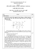 Đáp án đề thi tốt nghiệp cao đẳng nghề Điện tử dân dụng (2009-2012): Lý thuyết chuyên môn nghề, Mã đề ĐA ĐTDD-LT03