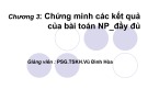 Bài giảng Lý thuyết độ phức tạp Chương 3 của PGS. TSKH Vũ Đình Hòa