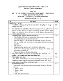 Đáp án đề thi tốt nghiệp cao đẳng nghề Quản trị nhà hàng (2009-2012) - Lý thuyết chuyên môn nghề, Mã đề ĐA QTNH-LT19