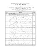Đáp án đề thi tốt nghiệp cao đẳng nghề Quản trị nhà hàng (2009-2012): Lý thuyết chuyên môn nghề, mã đề ĐA QTNH-LT31