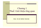 Bài giảng Phân tích chính sách thuế Chương 1: PGS.TS. Sử Đình Thành