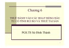 Bài giảng Phân tích chính sách thuế Chương 6: PGS.TS. Sử Đình Thành