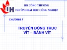 Bài giảng Nguyên lý chi tiết máy: Chương 7 - Mai Tiến Hậu