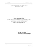 Tiểu luận Triết học: Nguyên tắc toàn diện trong nhận thức và thực tiễn sự vận dụng vào lĩnh vực thẩm định, ra quyết định đầu tư dự án