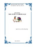 Bài giảng Nhà nước và pháp luật Đào Mộng Điệp: Chuẩn nhất