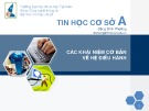 Bài giảng Tin học cơ sở A: Các khái niệm cơ bản về hệ điều hành | Đặng Bình Phương