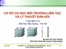 Bài giảng Cơ sở cơ học môi trường liên tục và lý thuyết đàn hồi chương 9: PGS. TS. Trần Minh Tú