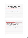 Bài giảng Đầu tư công và quản lý đầu tư công ở Việt Nam của Vũ Thành Tự Anh