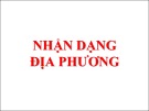 Bài giảng Nhận dạng địa phương - Phan Chánh Dưỡng