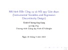 Bài giảng Mô hình biến công cụ và hồi quy gián đoạn của Lê Việt Phú