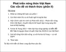 Bài giảng Phát triển nông thôn Việt Nam: Các vấn đề và thách thức (phần II)