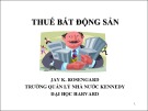 Bài giảng Thuế bất động sản - Jay K. Rosengard