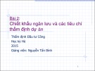 Bài giảng Thẩm định đầu tư công: Bài 2 của Nguyễn Tấn Bình