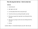 Bài giảng Phát triển nông thôn Việt Nam: Vấn đề và thách thức (Mới nhất)