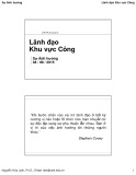 Bài giảng Lãnh đạo khu vực công: Sự ảnh hưởng của Nguyễn Hữu Lam