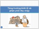 Bài giảng Tăng trưởng kinh tế và phân phối thu nhập của Châu Văn Thành