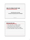 Bài giảng Đầu tư công ở Việt Nam của Vũ Thành Tự Anh
