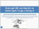 Bài giảng về Giảm gói QE của Hoa Kỳ và chính sách tỷ giá ở Đông Á của Châu Văn Thành