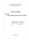 Công tác kiểm tra của tổ chức cơ sở Đảng: Bài soạn giảng chuyên đề