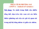 Phân tích phương sai (ANOVA): Bài giảng Lý thuyết thống kê chi tiết