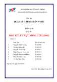 Nghiên cứu: Bảo vệ lưu vực sông Cửu Long