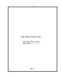 Tiêu chuẩn kỹ năng nghề Công nghệ sợi: Hướng dẫn chi tiết