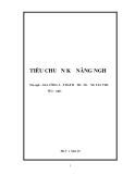 Tiêu chuẩn kỹ năng nghề: Gia công, lắp ráp hệ thống ống tàu thuỷ