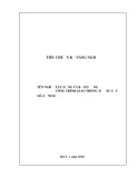 Tiêu chuẩn kỹ năng nghề xây dựng và bảo dưỡng công trình giao thông đường sắt