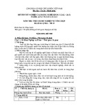 Đề thi tốt nghiệp cao đẳng nghề khóa 5 (2012-2015) - Nghề: Quản trị khách sạn - Môn thi: Thực hành nghề - Mã đề thi: QTKS-TH39