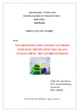 Khóa luận tốt nghiệp Hóa học: Xác định hàm lượng sắt hoà tan trong nước bằng phương pháp trắc quang sử dụng thuốc thử 1,10–Phenantrolin