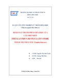 Khóa luận Hóa học: Khảo sát thành phần hóa học cây phèn đen Phyllanthus Reticulatus poir. họ thầu dầu Euphorbiaceae