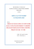Khóa luận tốt nghiệp Hóa học: Khảo sát hàm lượng các Ion Natri, Kali, Canxi, Magie di động và độ bão hòa Bazơ trong đất ở Nông trường Phạm Văn Cội – Củ Chi