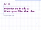 Bài giảng Lập và phân tích dự án: Bài 3 - TS. Cao Hào Thi