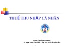Thuế thu nhập cá nhân: Bài giảng Quản lý thuế - Chuyên đề 5
