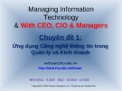 Bài giảng Chuyên đề: Ứng dụng công nghệ thông tin trong quản lý và kinh doanh