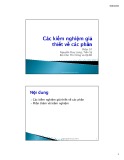 Bài giảng Thống kê học ứng dụng trong quản lý xây dựng: Phần 7 của TS. Nguyễn Duy Long