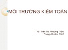 Bài giảng Kiểm toán căn bản: Chương 2 - ThS. Trần Thị Phương Thảo