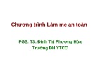 Bài giảng Chương trình làm mẹ an toàn - PGS. TS. Đinh Thị Phương Hòa