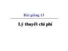 Bài giảng Kinh tế học vi mô chính sách công: Bài 13 - GV. Đặng Văn Thanh