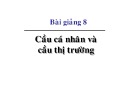 Bài giảng Kinh tế học vi mô chính sách công: Bài 8 - GV. Đặng Văn Thanh