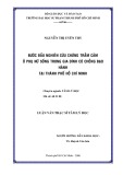 Luận văn Thạc sĩ Tâm lý học: Bước đầu nghiên cứu chứng trầm cảm ở phụ nữ sống trong gia đình có chồng bạo hành tại thành phố Hồ Chí Minh