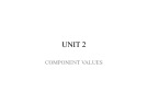 Bài giảng Tiếng Anh chuyên ngành Viễn thông Unit 2 (part 1): Component values