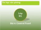 Bài 4: Control panel