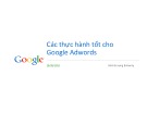 Thực hành tốt nhất cho Google Adwords: Kinh nghiệm tối ưu hiệu quả