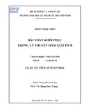 Luận văn Thạc sĩ Toán học: Bài toán khôi phục trong lý thuyết hàm giải tích