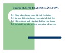 Bài giảng Sinh thái học sản lượng Chương 2: Tổng quan kiến thức