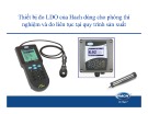 Bài giảng thiết bị đo LDO Hach: Ứng dụng cho phòng thí nghiệm và đo liên tục trong quy trình sản xuất